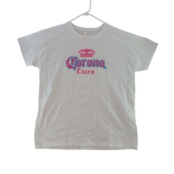 Anvil Other - Corona Extra White Logo Short Sleeve T-shirt Sz XL